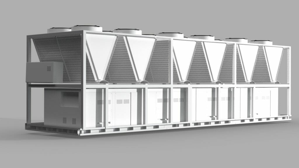 Weißer großer Kaltwassersatz